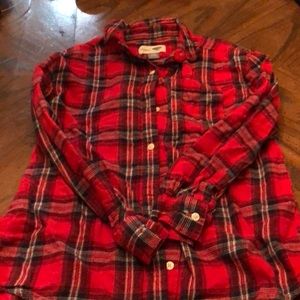 Old Navy girls long sleeved flannel size 10-12